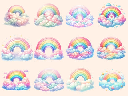 Rainbows (P2) Clipart colorful rainbows - Wonders Artist