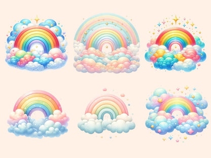 Rainbows (P2) Clipart colorful rainbows - Wonders Artist