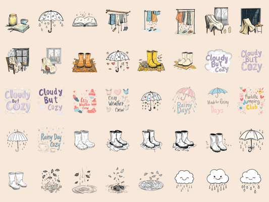 Rainy Days Cardmaking Clipart