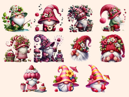 Raspberry Gnomes Clipart berry gnome art - Wonders Artist