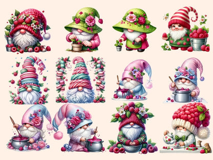 Raspberry Gnomes Clipart berry gnome art - Wonders Artist