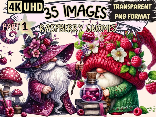Raspberry Gnomes Clipart berry gnome art - Wonders Artist