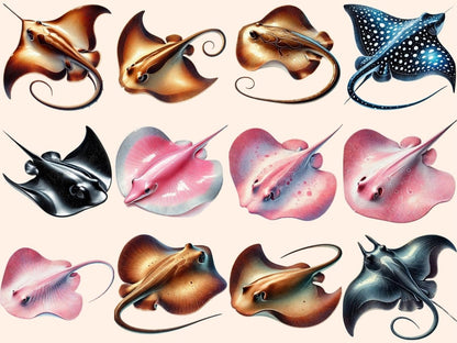 Rays Clipart Aquatic Animal Clip - Wonders Artist