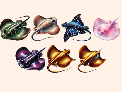 Rays Clipart Aquatic Animal Clip - Wonders Artist
