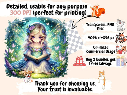 Reading Girls Clipart - Wonders Artist