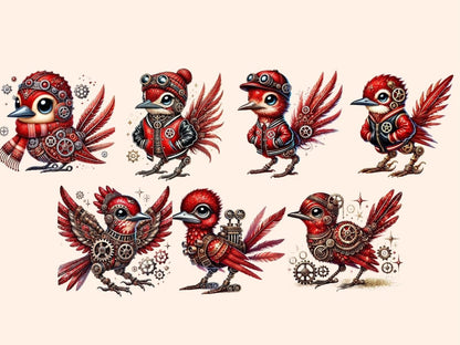Red Steampunk Roadrunners Clipart fantasy roadrunners - Wonders Artist
