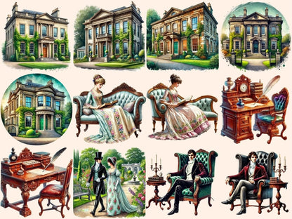 Regency Era Clipart Elegant Regency Art - Wonders Artist