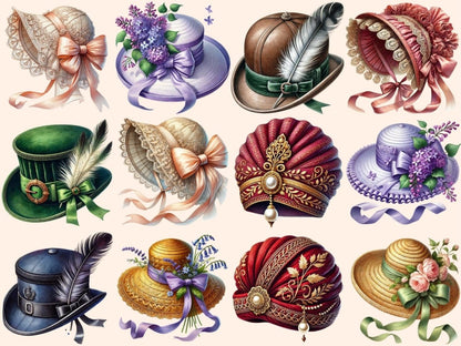 Regency Hats Clipart antique hats - Wonders Artist
