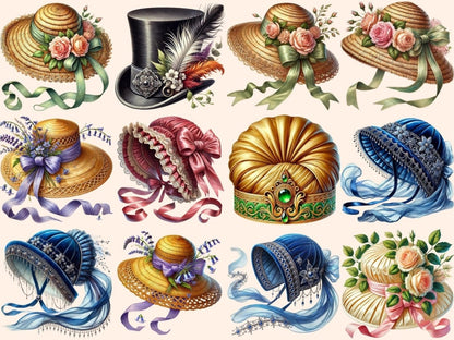 Regency Hats Clipart antique hats - Wonders Artist
