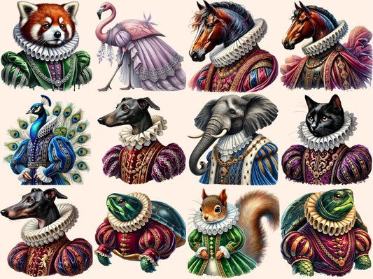 Renaissanční zvířata (P2) Clipart