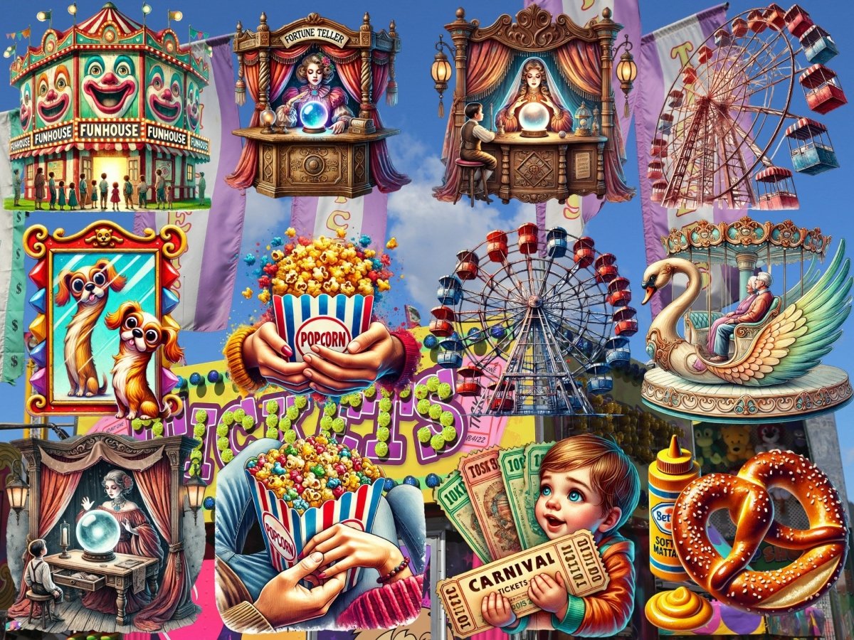 Retro karnevalové kliparty (LIMITOVANÁ EDICE) image 2