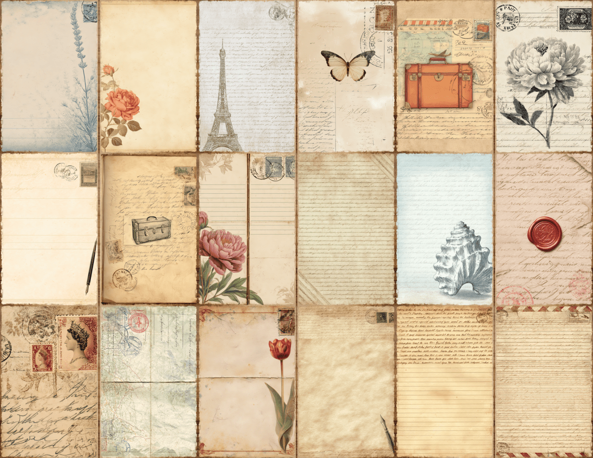 Retro Postcards Journal Pages All Bundles Journal Pages new bundles all - WondersArtist