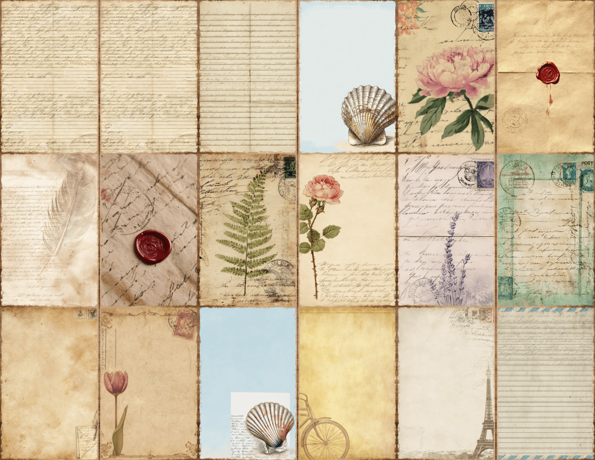 Retro Postcards Journal Pages All Bundles Journal Pages new bundles all - WondersArtist