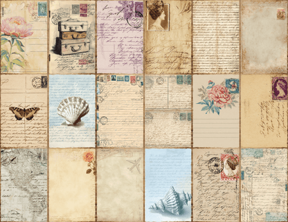 Retro Postcards Journal Pages All Bundles Journal Pages new bundles all - WondersArtist