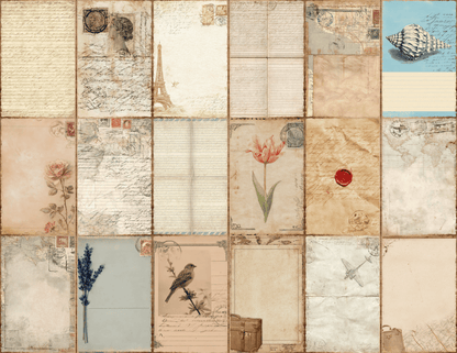 Retro Postcards Journal Pages All Bundles Journal Pages new bundles all - WondersArtist