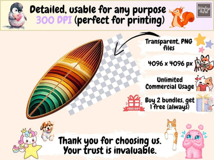 Retro Summer Clipart 70s summer clipart - Wonders Artist