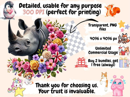 Rhinoceros Clipart Cartoon Rhino - Wonders Artist