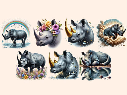 Rhinoceros Clipart Cartoon Rhino Art - Wonders Artist