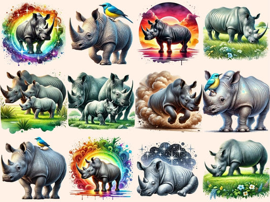 Rhinoceros (P2) Clipart