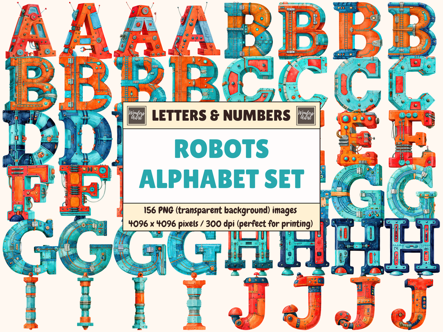Robot Alphabet & Numbers