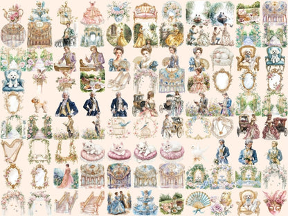 Rococo Spring Watercolor Clipart baroque spring png - Wonders Artist