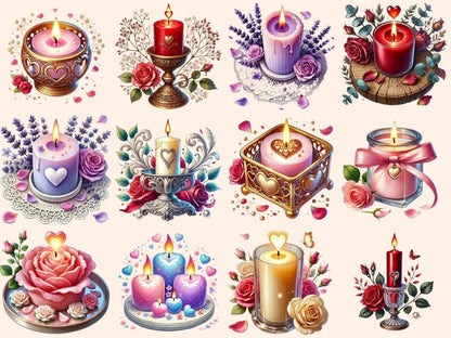 Romantic Candles Clipart Candle Clipart PNG - Wonders Artist