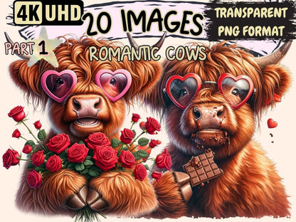 Romantic Cows Clipart cow couple art - Wonders Artist