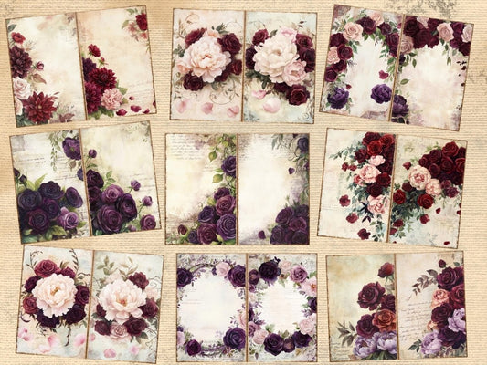 Romantic Florals Journal Pages (P1)