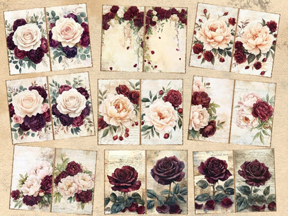 Romantic Florals Journal Pages (P3) Floral Ephemera - Wonders Artist