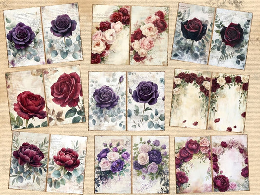 Romantic Florals Journal Pages (P3)