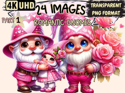 Romantic Gnomes Clipart cute love gnomes - Wonders Artist