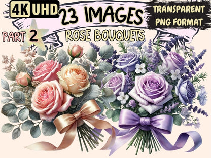 Rose Bouquets (P2) Clipart Beautiful Rose Art - Wonders Artist