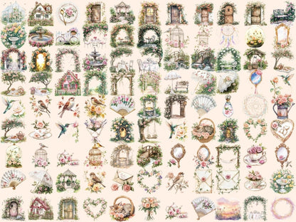 Rose Garden Watercolor Clipart blooming flowers png - Wonders Artist