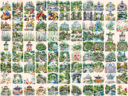 Royal Garden Watercolor Clipart botanical clipart - Wonders Artist