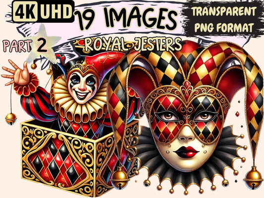 Royal Jesters (P2) Clipart - High - Quality Instant Digital Download for Creative Projects