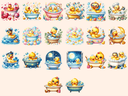 Rubber Ducks Clipart autopost bath toy clipart cartoon ducks - WondersArtist