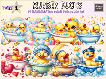 Rubber Ducks Clipart autopost bath toy clipart cartoon ducks - WondersArtist