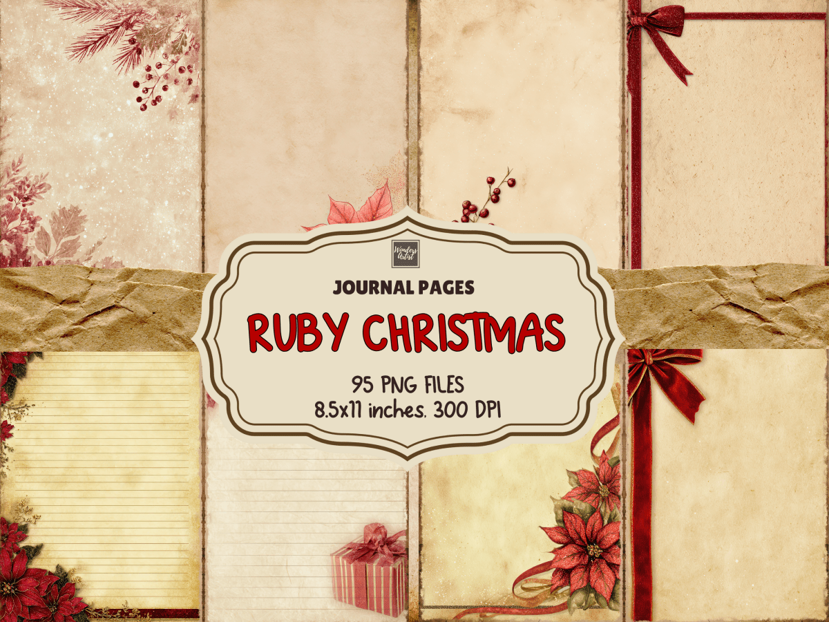 Ruby Christmas Journal Pages All Bundles Journal Pages new bundles all - WondersArtist