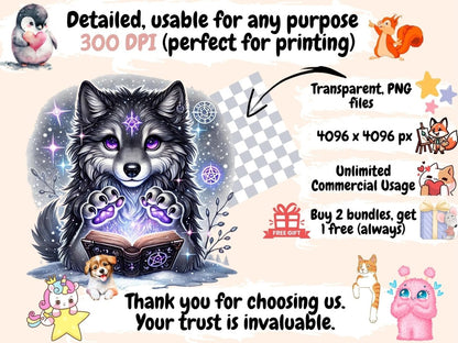 Runic Animals Clipart animal design - Wonders Artist