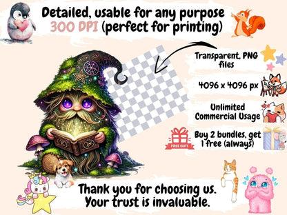 Runic Gnomes Clipart gnome artwork - Wonders Artist