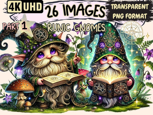 Runic Gnomes Clipart gnome artwork - Wonders Artist