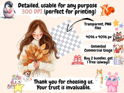 Rustic Autumn Watercolor Clipart Autumn Clipart PNG - Wonders Artist