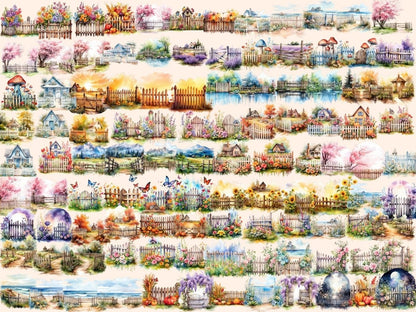 Rustic Fences Watercolor Clipart cute fence clipart - Wonders Artist