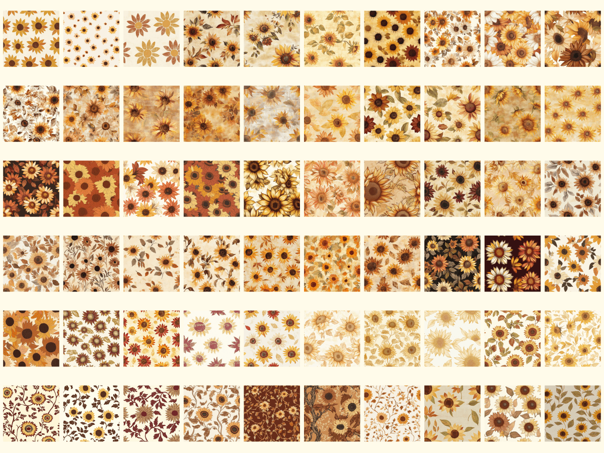 Rustic Sunflowers Digital Paper All Bundles Backgrounds Digital Paper - WondersArtist