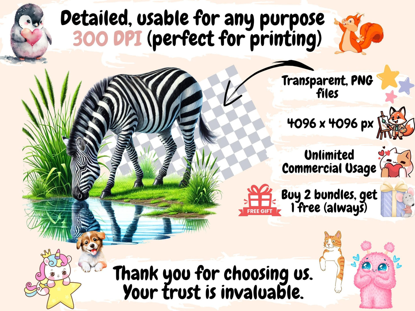 Safari Clipart - High - Quality Instant Digital Download for Creative Projects