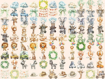 Safari Tour Watercolor Clipart African Safari - Wonders Artist