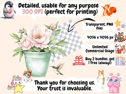 Sage & Blush Watercolor Clipart blush bouquet png - Wonders Artist