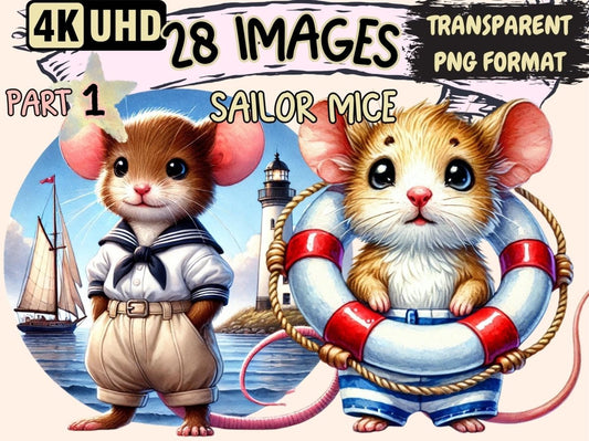 Sailor Mice Clipart Cute Sailor Mice - Wonders Artist