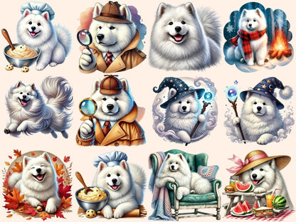Samoyeds Clipart cute samoyed images - Wonders Artist