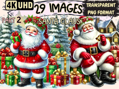 Santa Claus (P2) Clipart Christmas design - Wonders Artist
